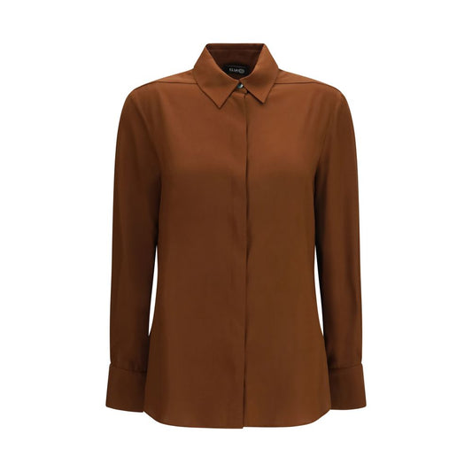 Brown Silk Blouse