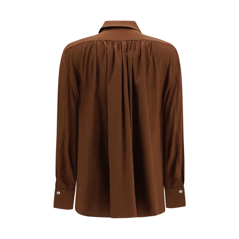 Brown Silk Blouse