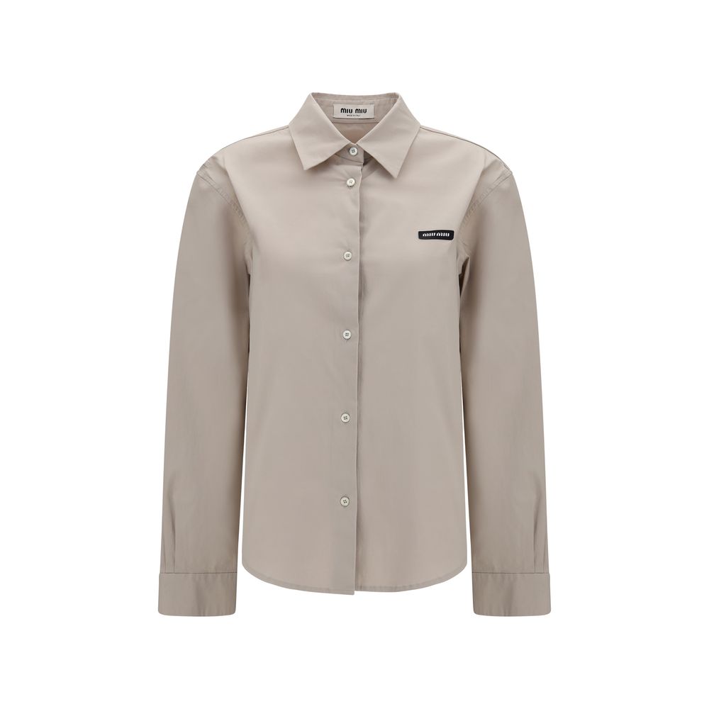Gray Cotton Dress Shirt