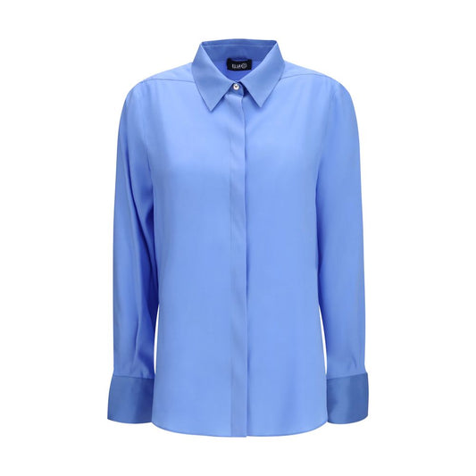 Blue Silk Blouse