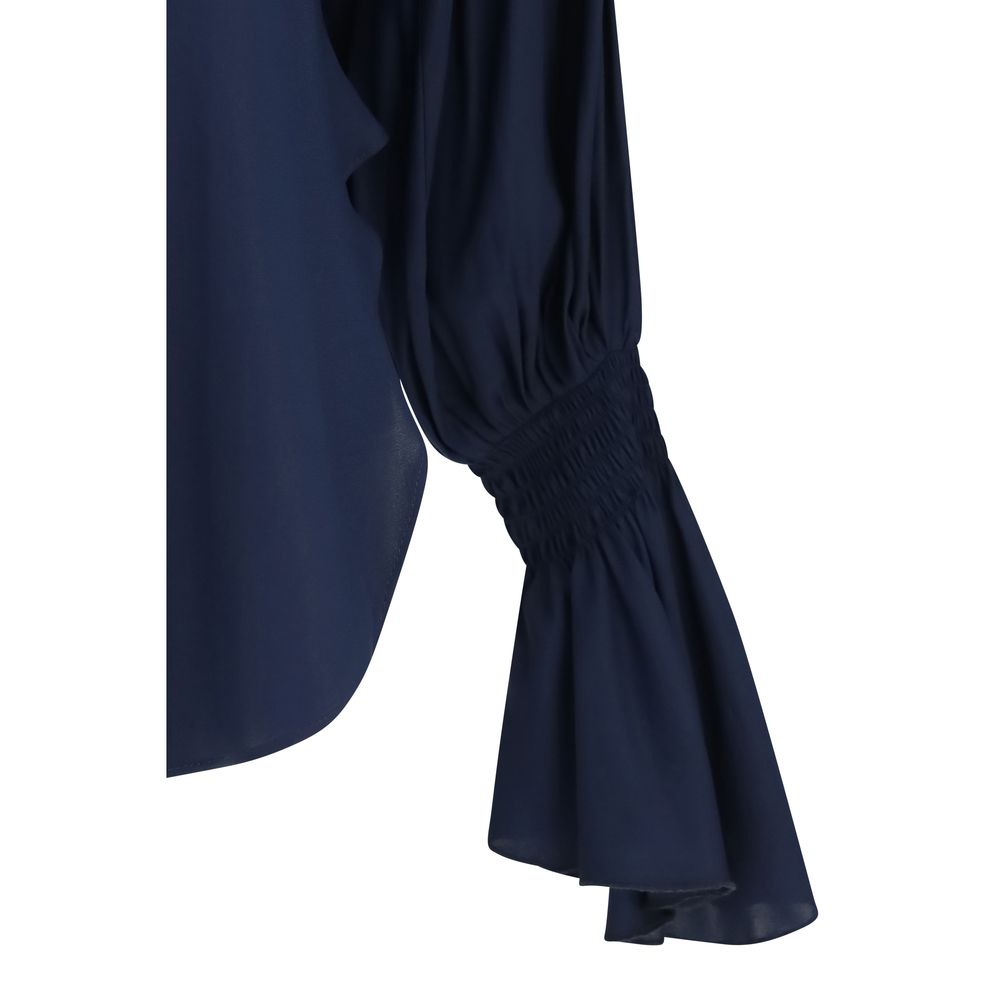 Blue Silk Shirt