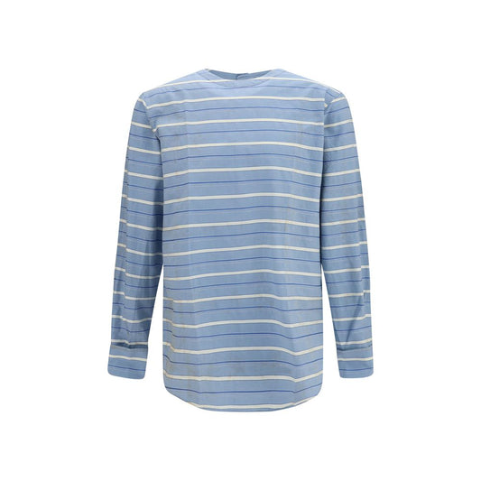 Blue Cotton Pattern Shirt