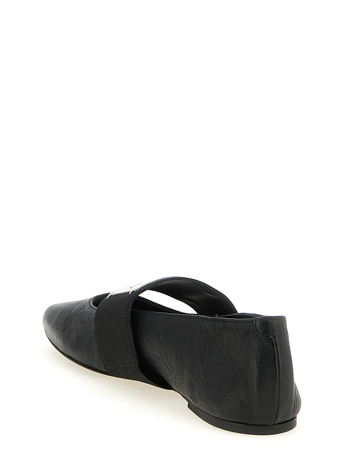 Black Lamb Leather Ballet Flats