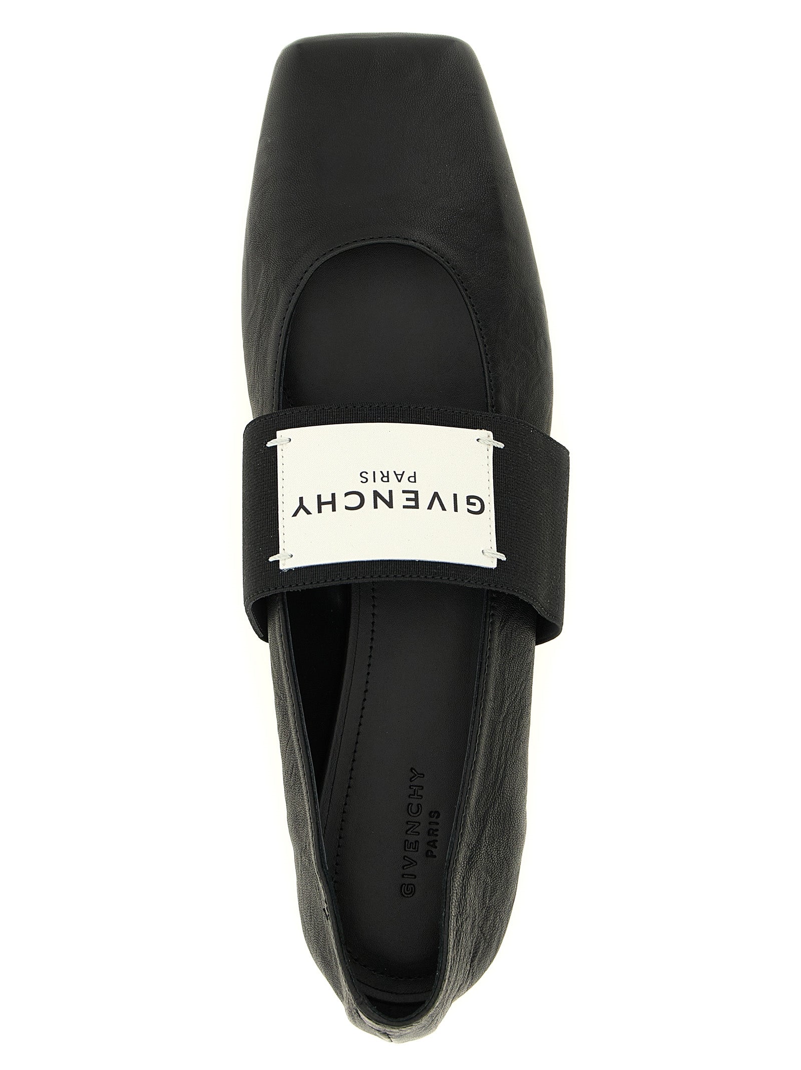 Black Lamb Leather Ballet Flats