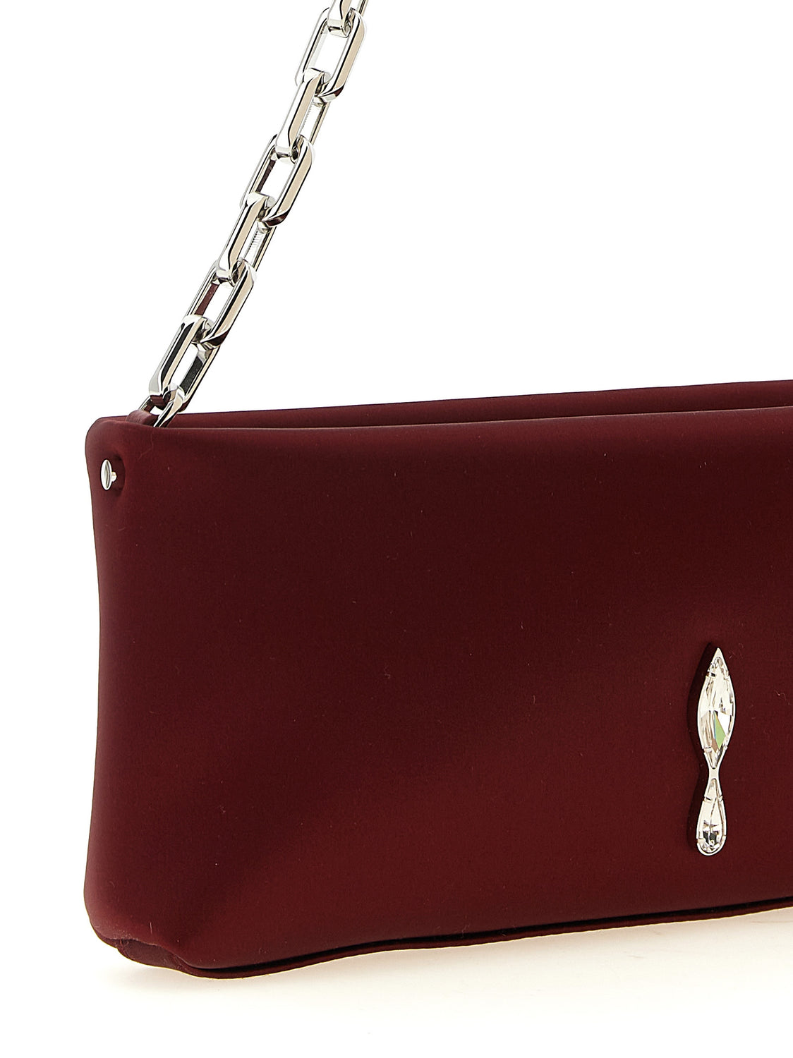 Bordeaux Elastane Clutch Bag