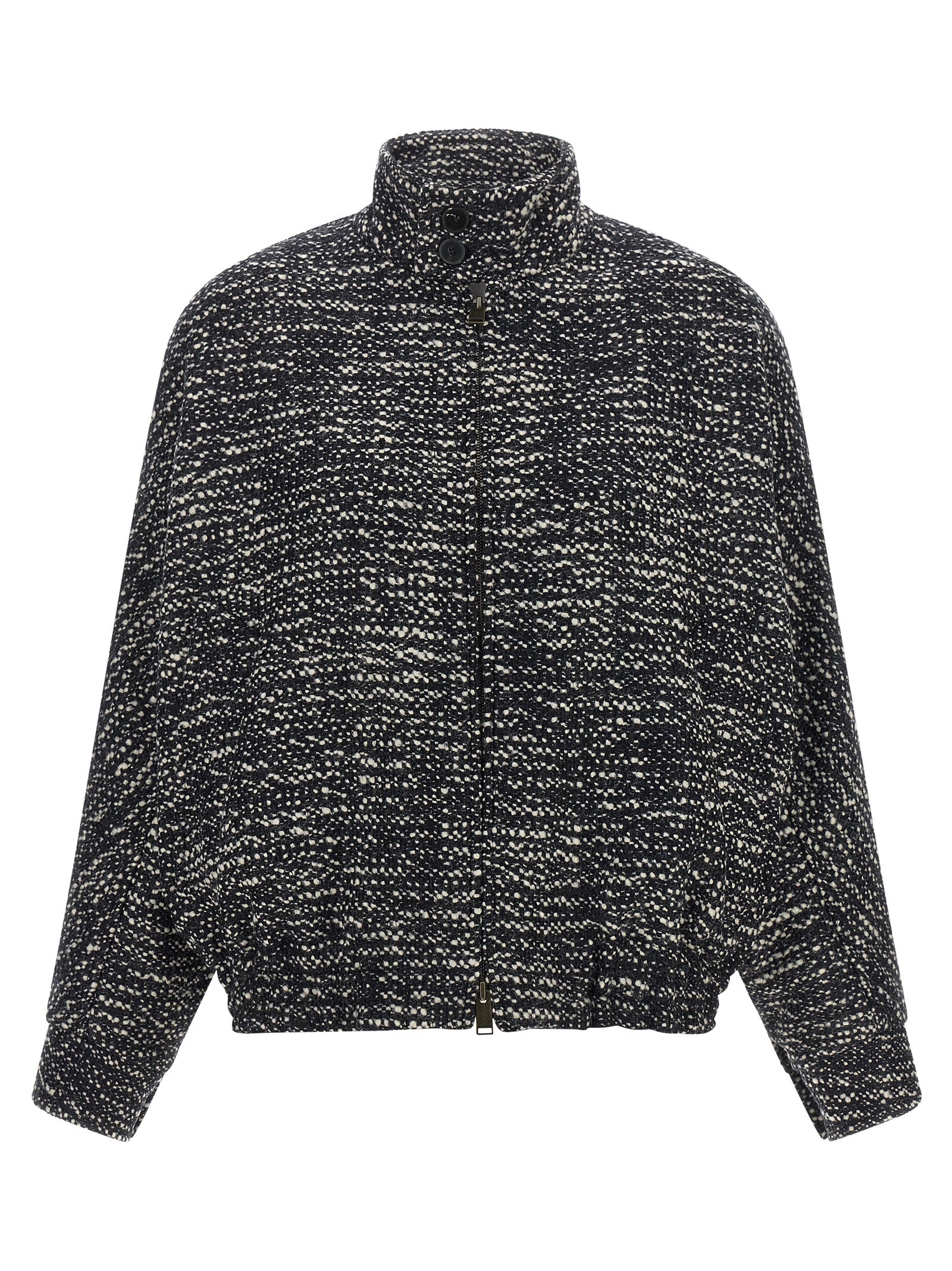White Virgin Wool Bomber