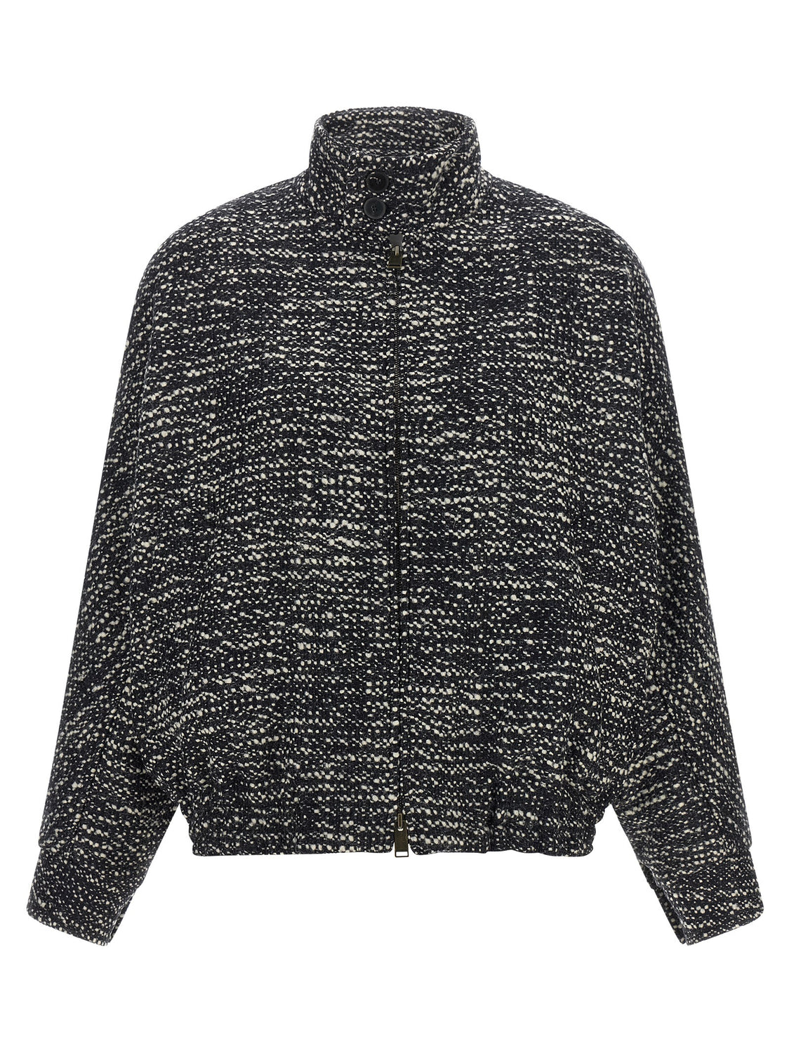 White Virgin Wool Bomber
