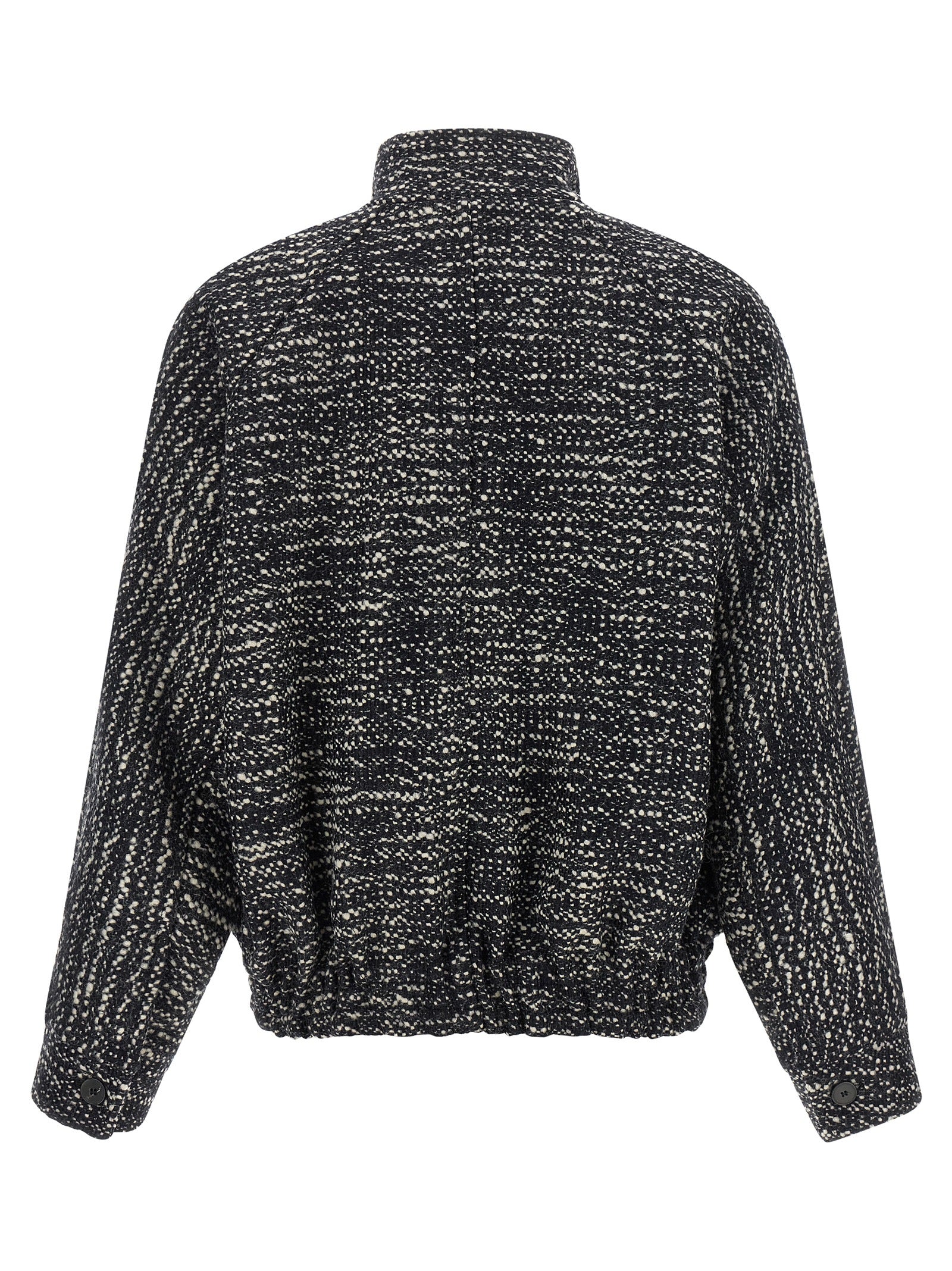 White Virgin Wool Bomber