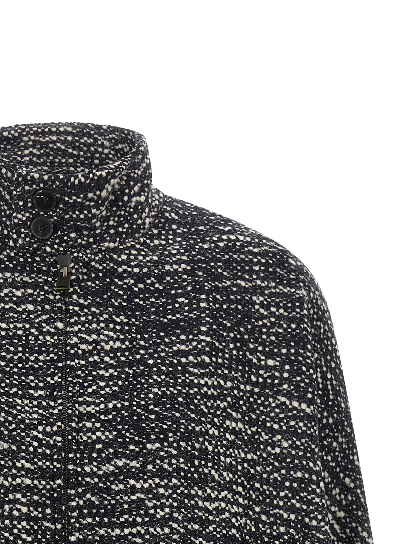 White Virgin Wool Bomber