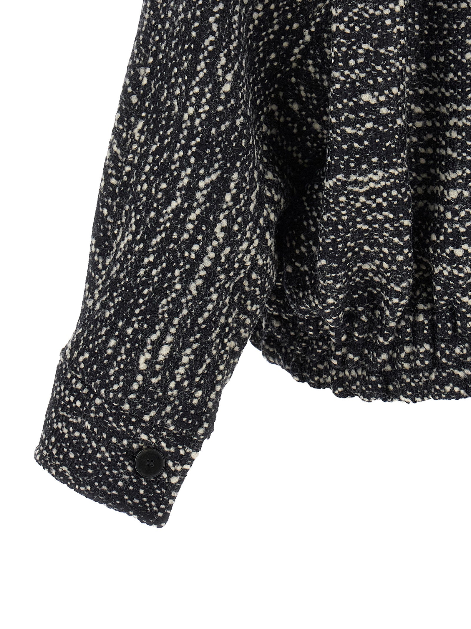 White Virgin Wool Bomber