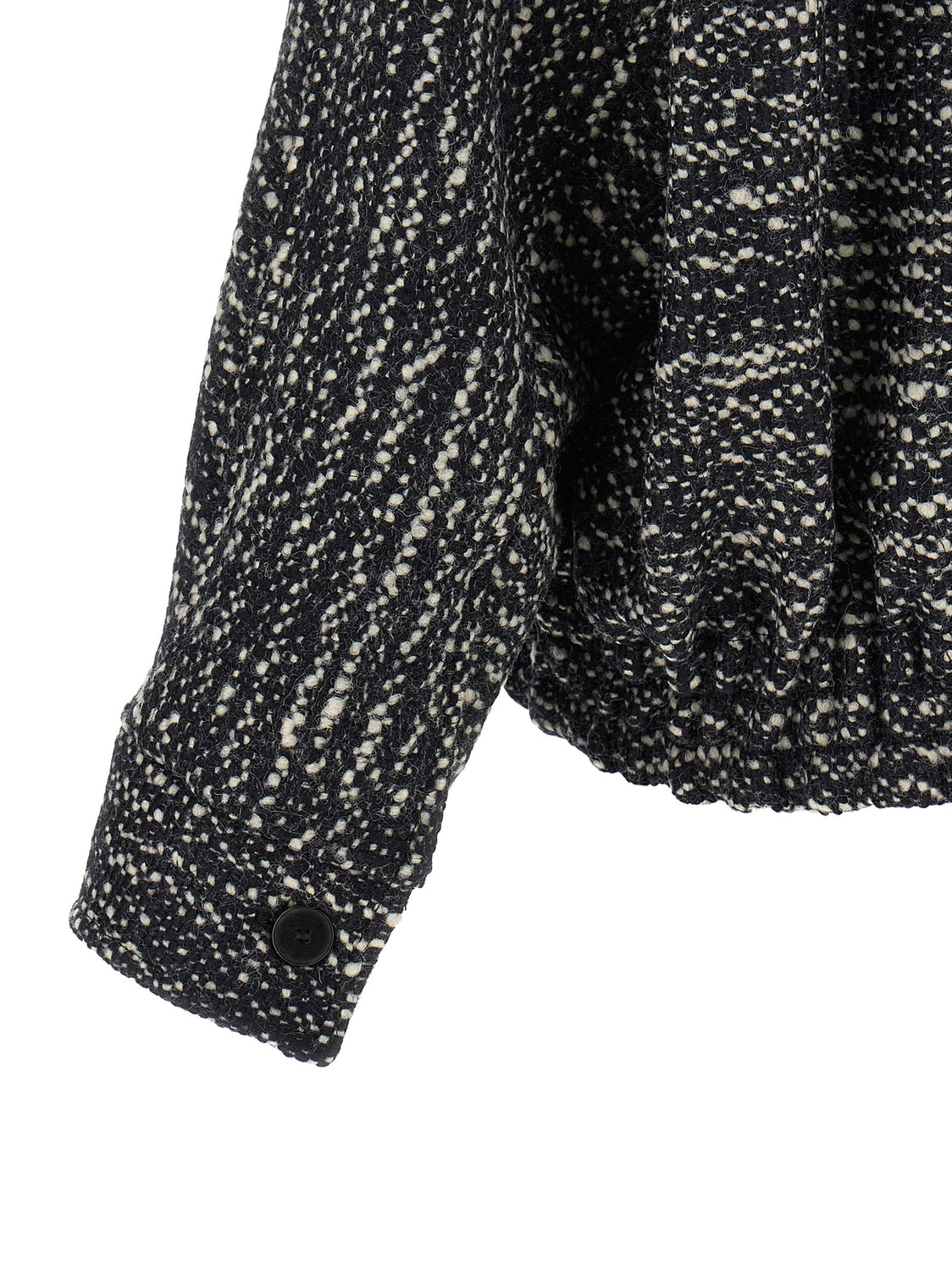 White Virgin Wool Bomber