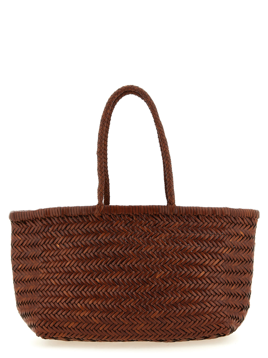 Brown Calfskin Shoulder Bag