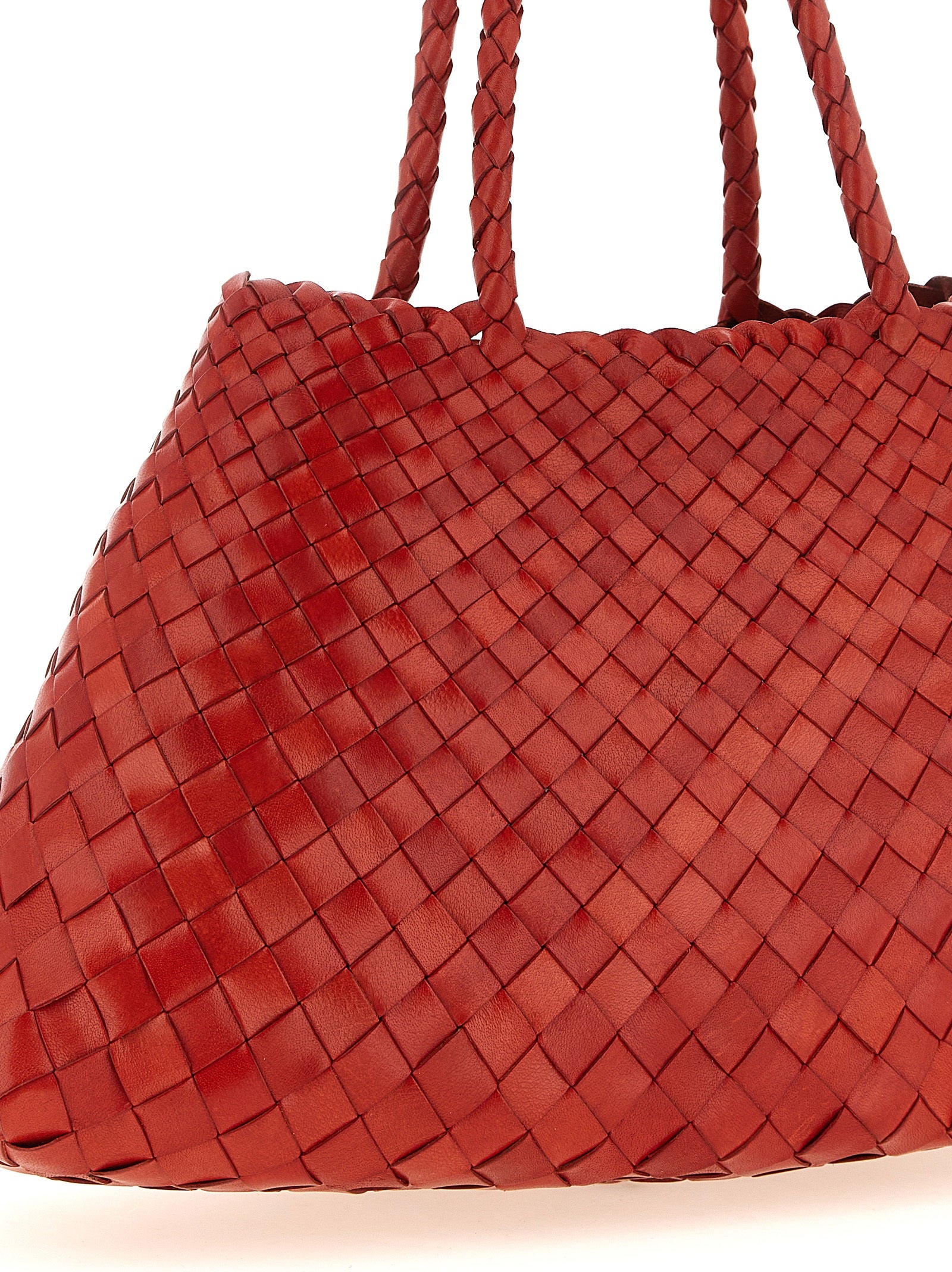 Red Calfskin Shoulder Bag