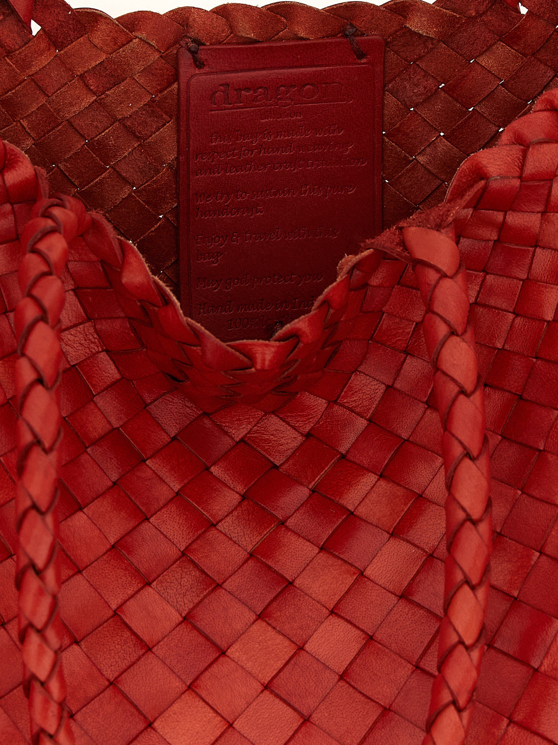 Red Calfskin Shoulder Bag