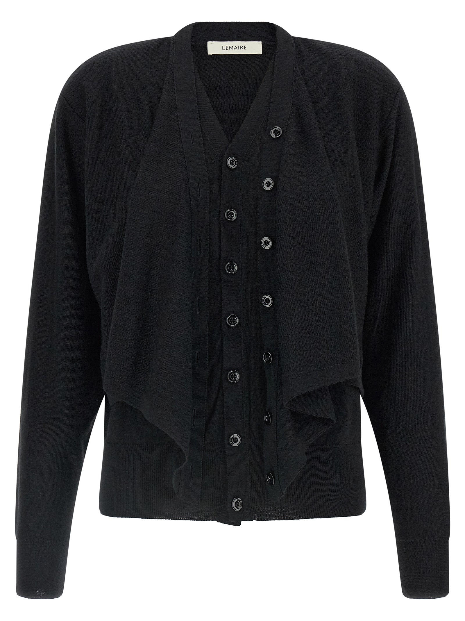 Black Wool Cardigan