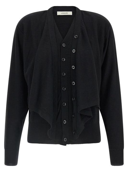 Black Wool Cardigan