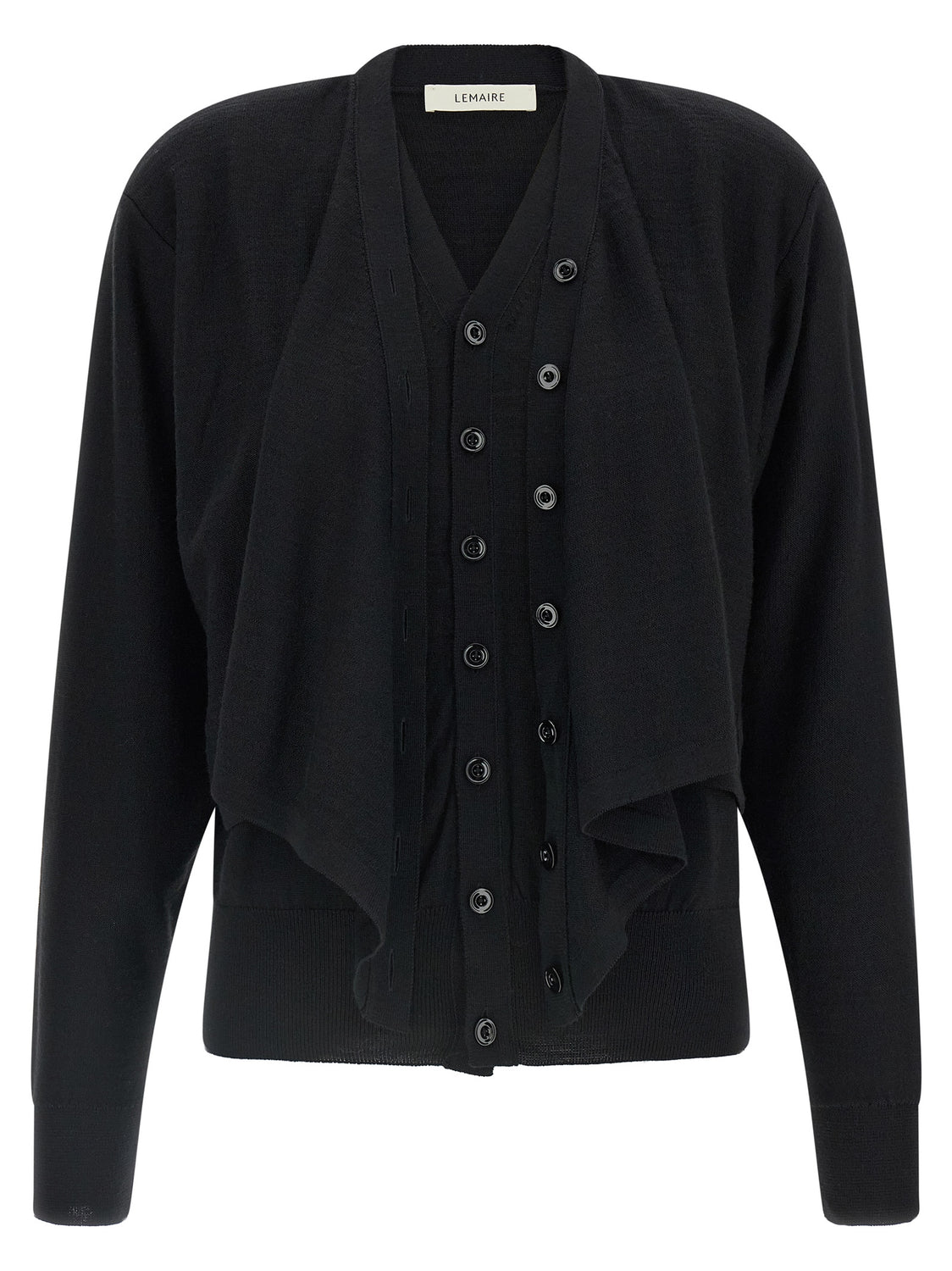 Black Wool Cardigan