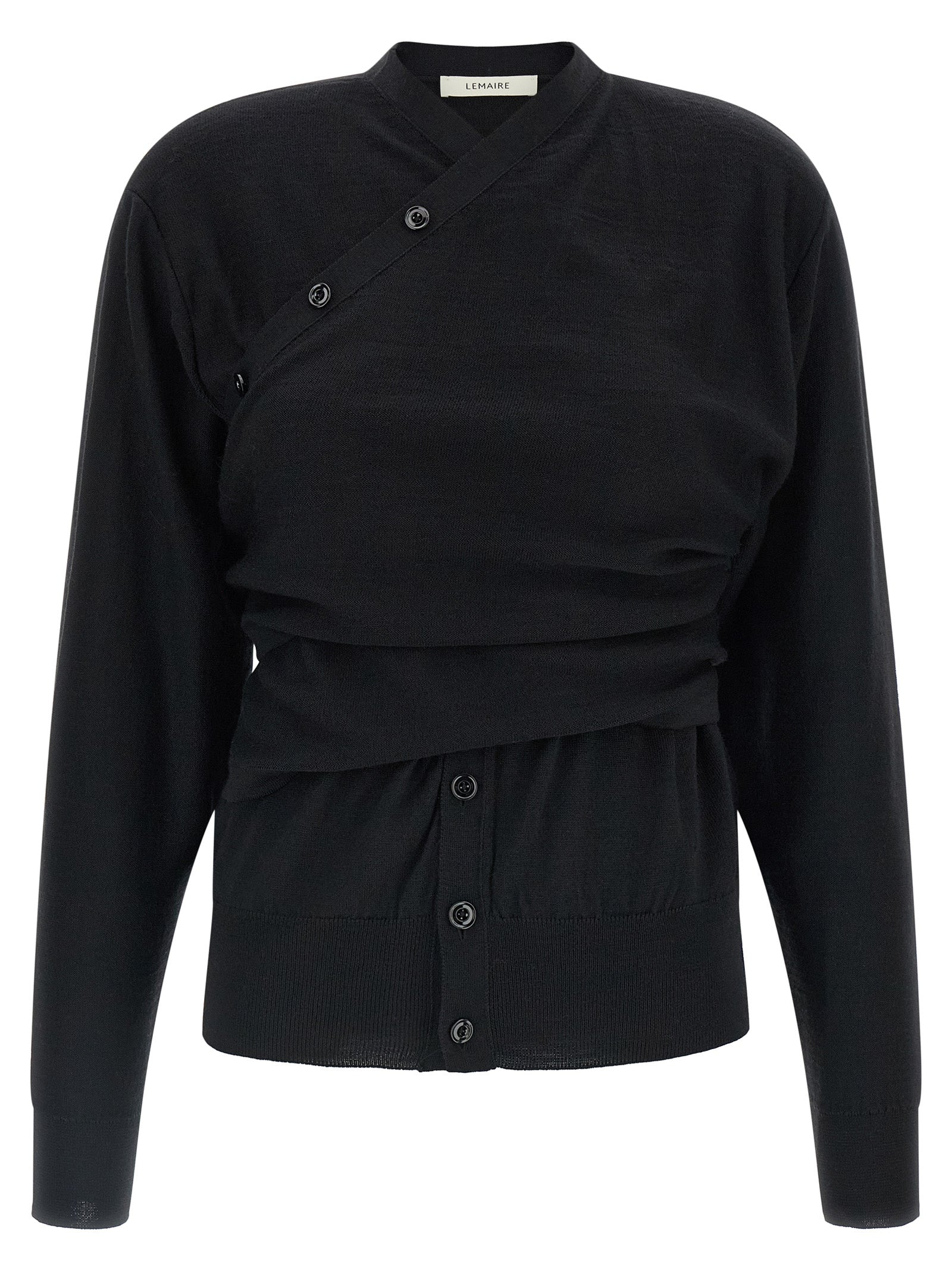 Black Wool Cardigan