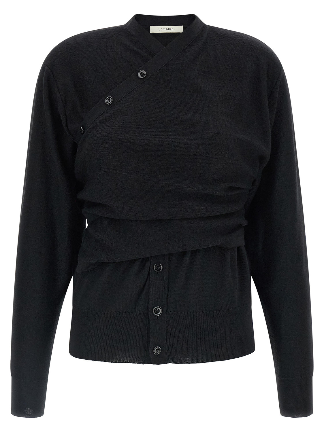 Black Wool Cardigan