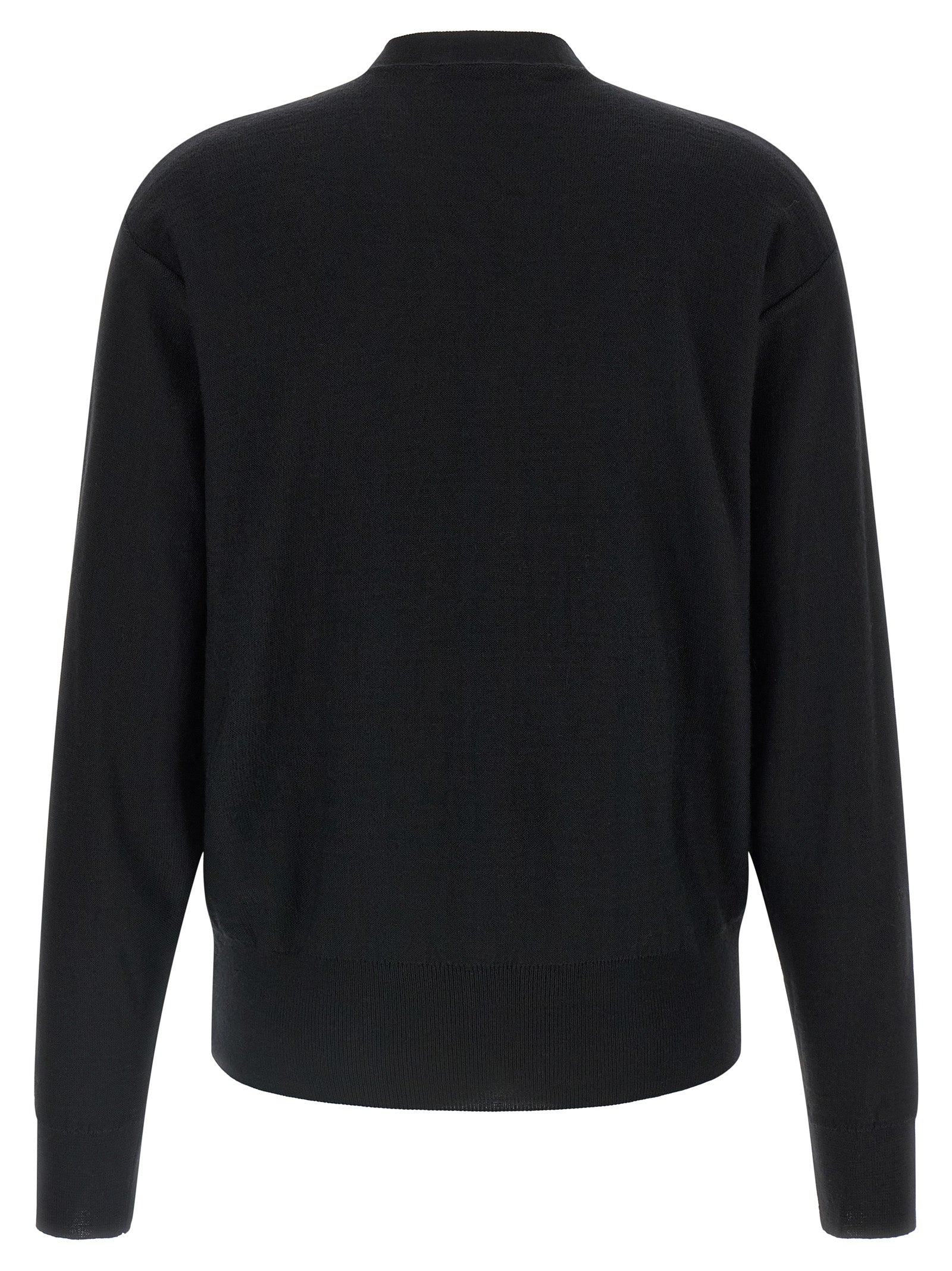 Black Wool Cardigan