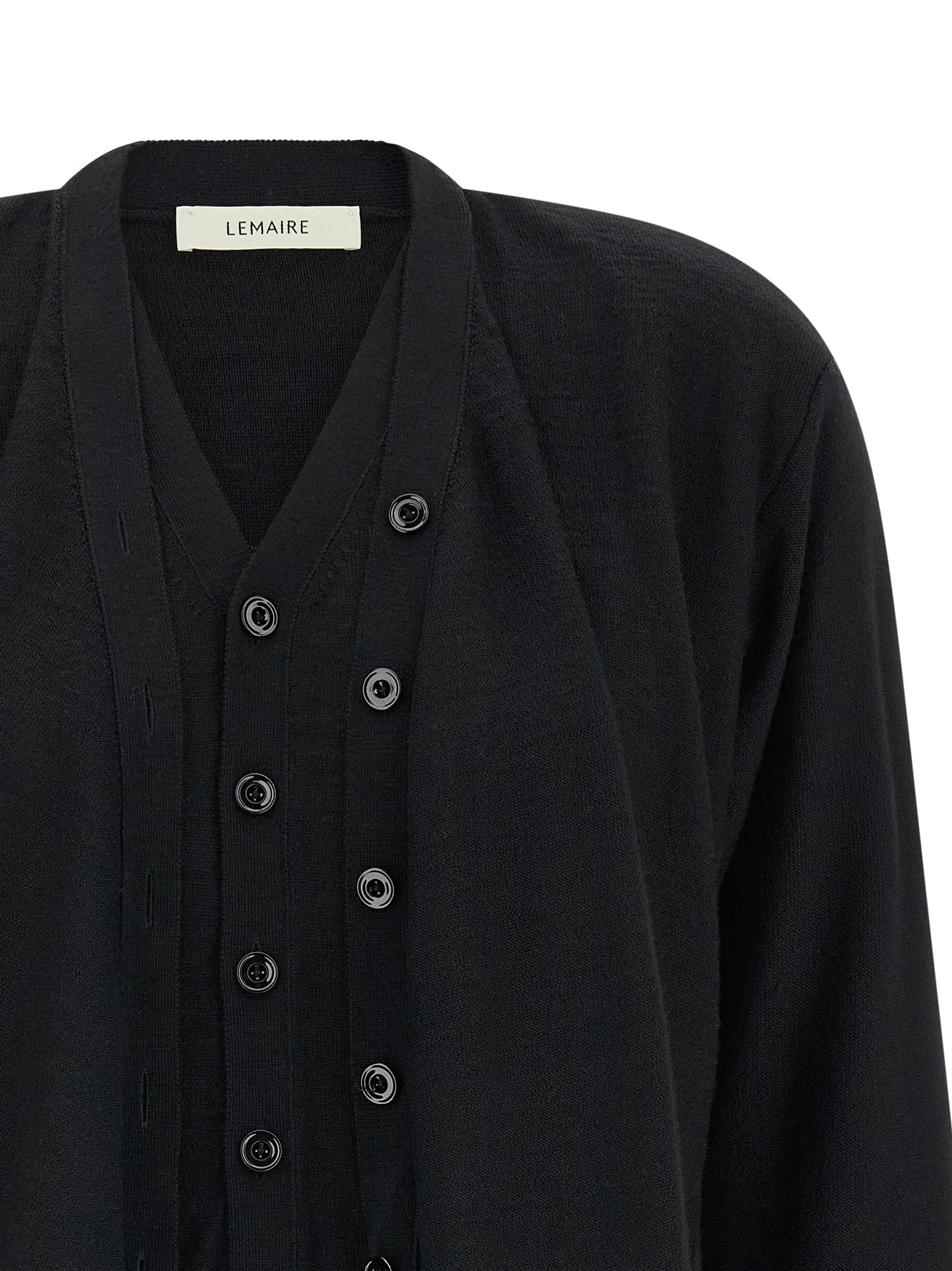 Black Wool Cardigan