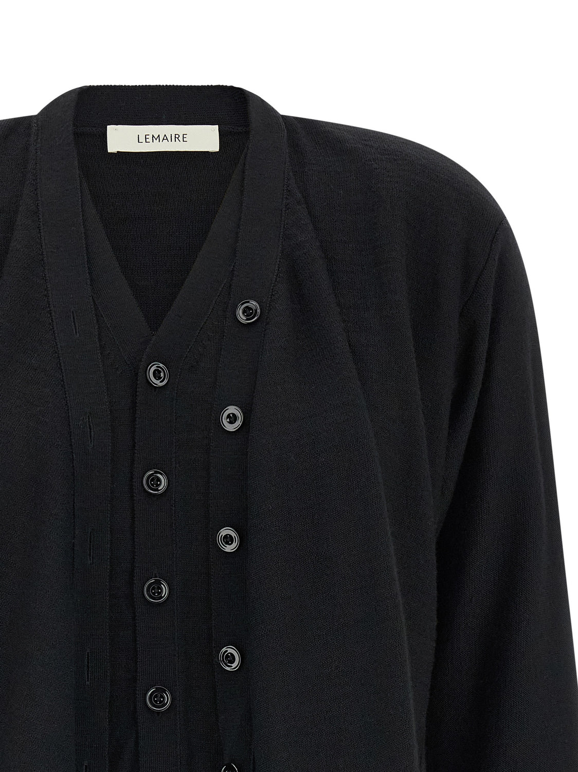 Black Wool Cardigan