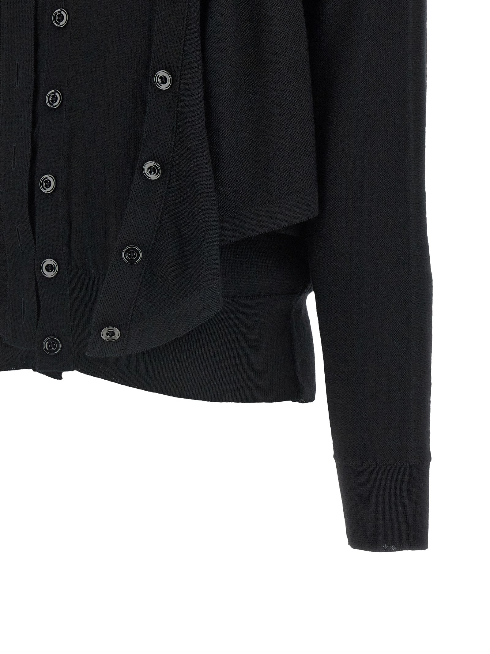 Black Wool Cardigan