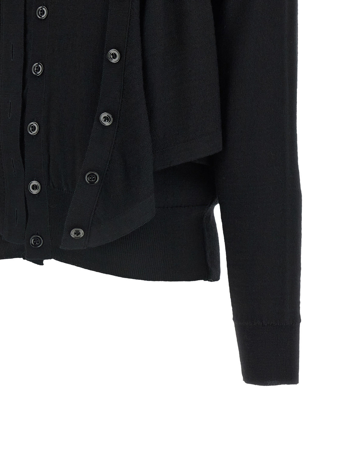 Black Wool Cardigan