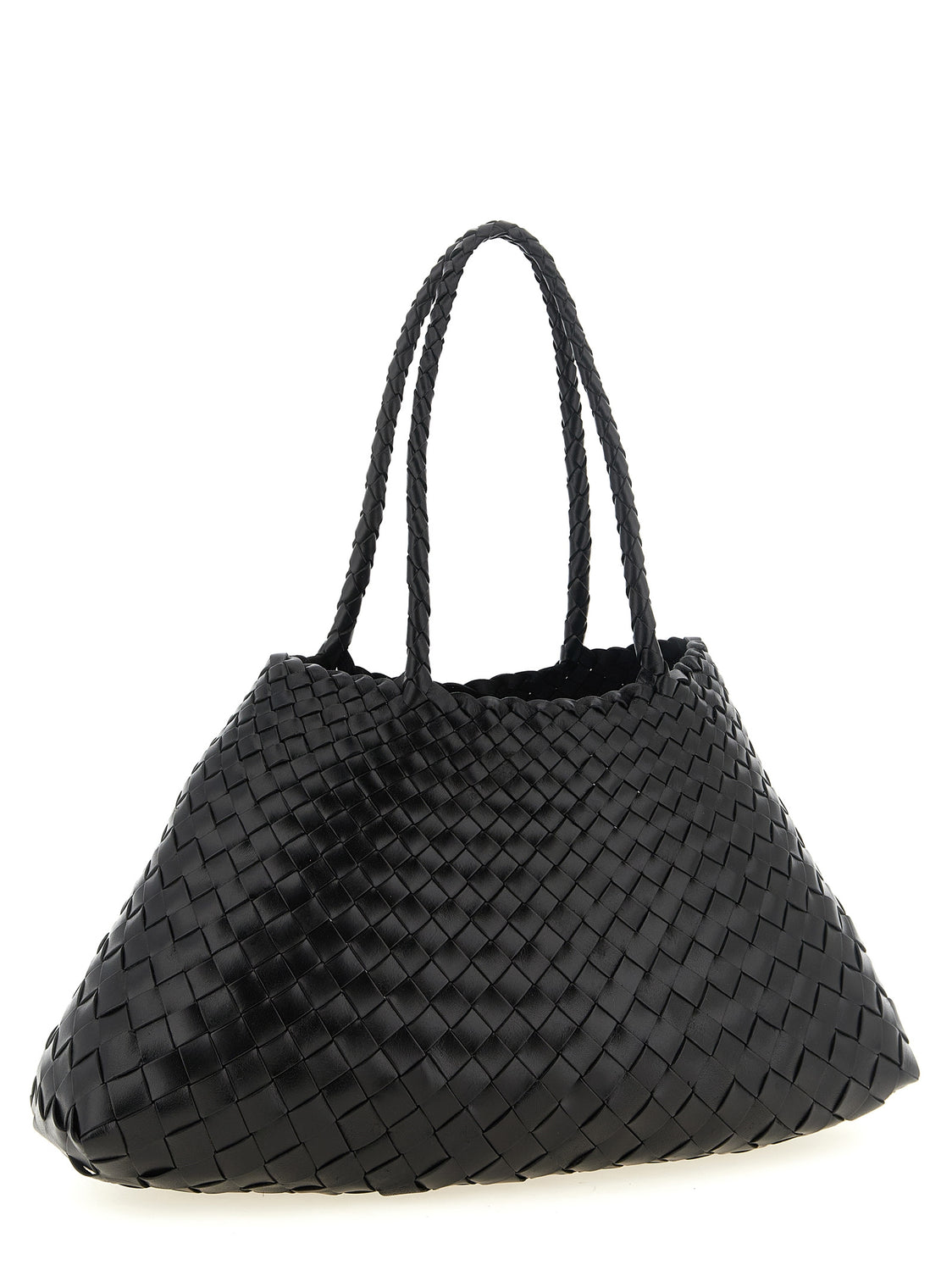 Black Calfskin Shoulder Bag