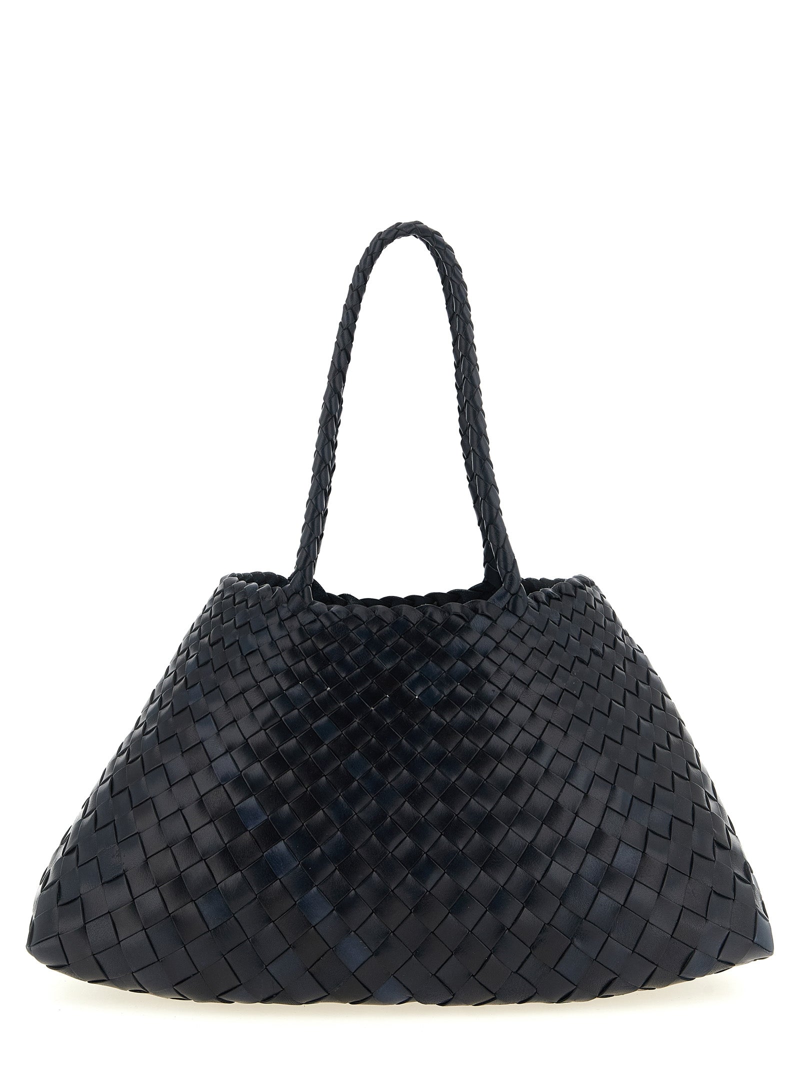 Blue Calfskin Shoulder Bag