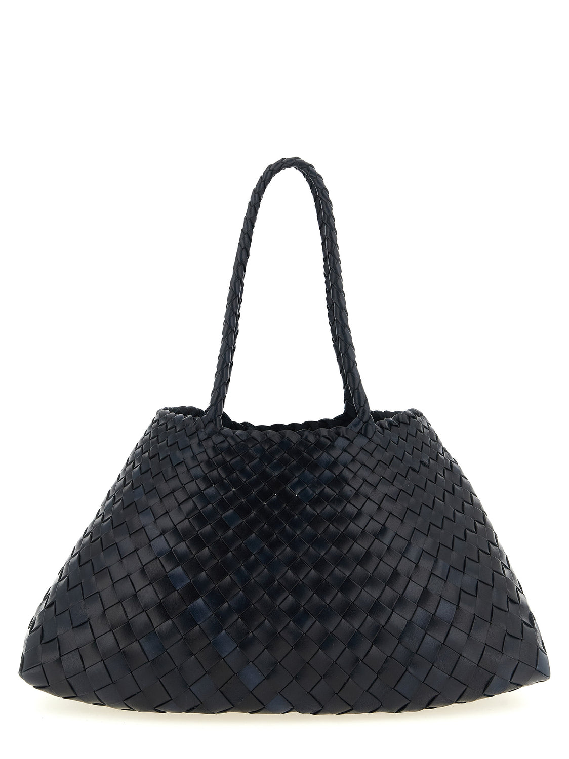 Blue Calfskin Shoulder Bag