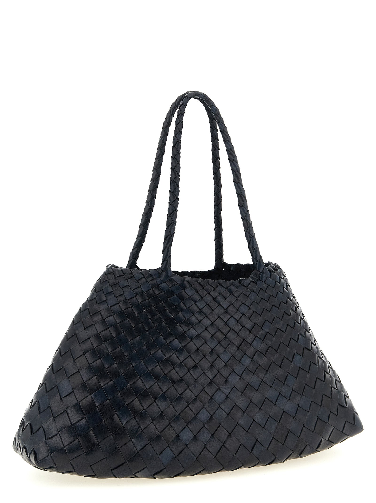 Blue Calfskin Shoulder Bag