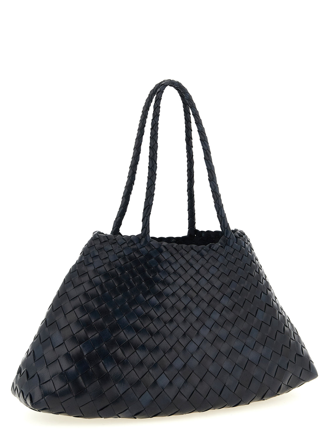 Blue Calfskin Shoulder Bag