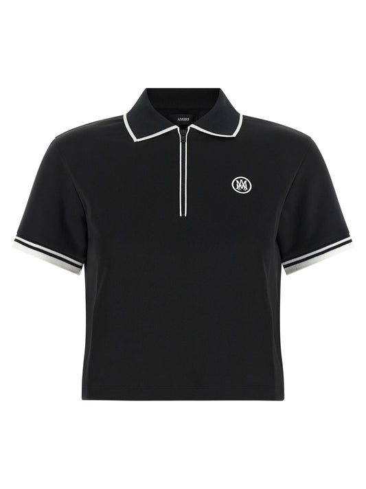 Black Polyester Polo Shirt