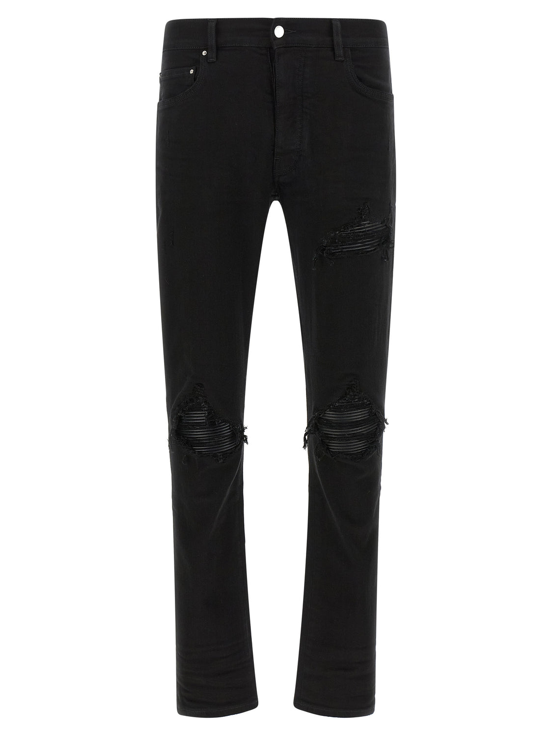 Black Cotton Slim Fit Jeans