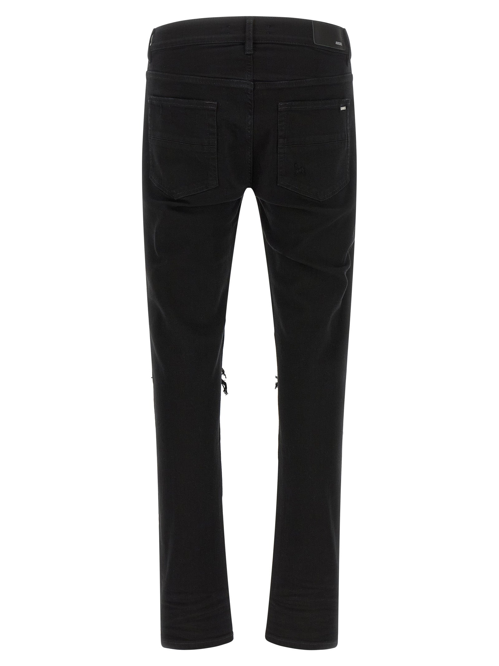 Black Cotton Slim Fit Jeans