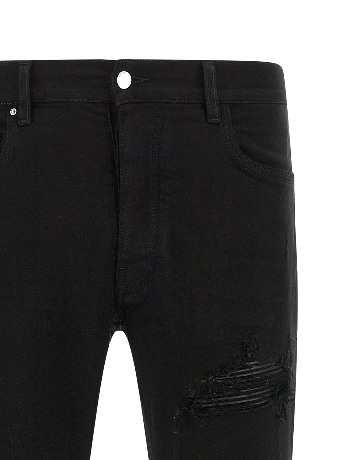 Black Cotton Slim Fit Jeans