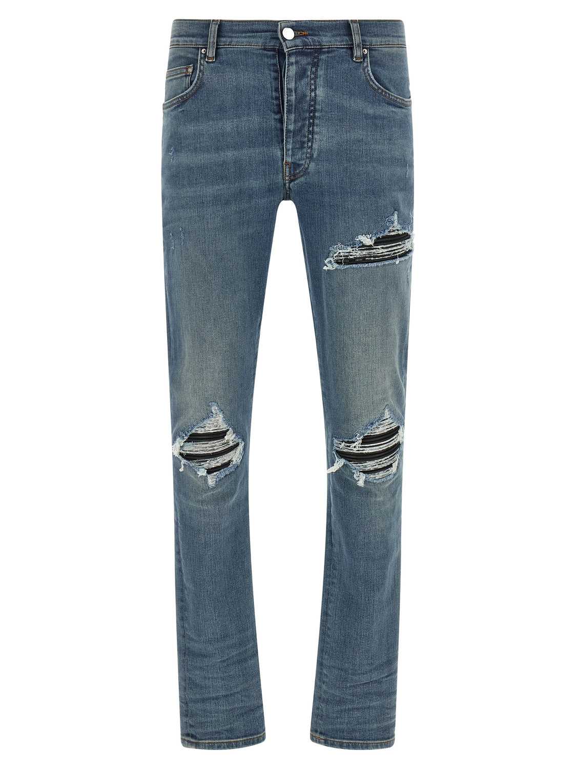 Blue Cotton Skinny Jeans