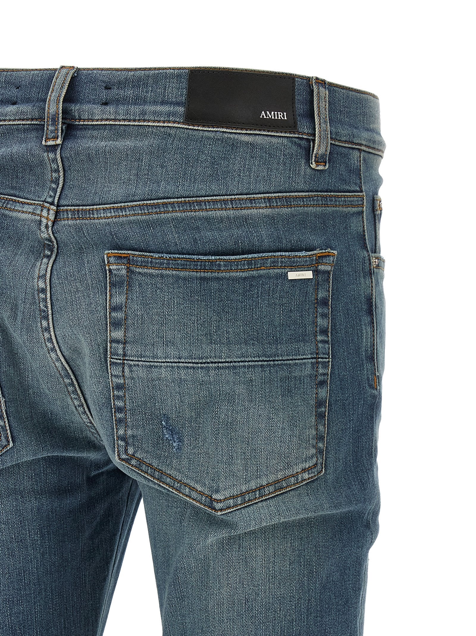 Blue Cotton Skinny Jeans