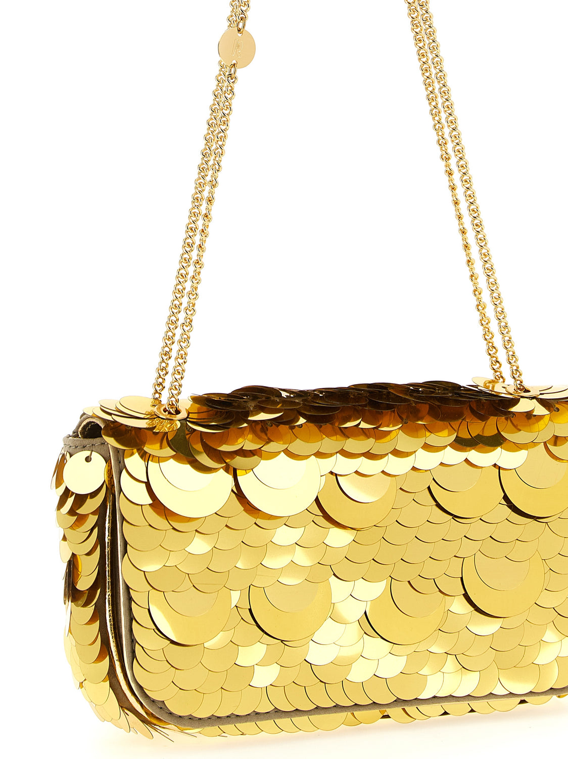 Gold Polyester Shoulder Bag