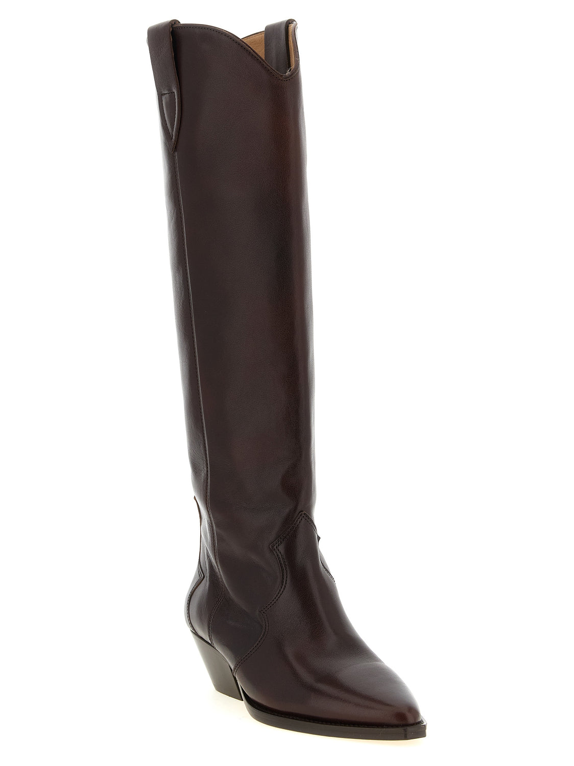 Bordeaux Cowhide Over The Knee
