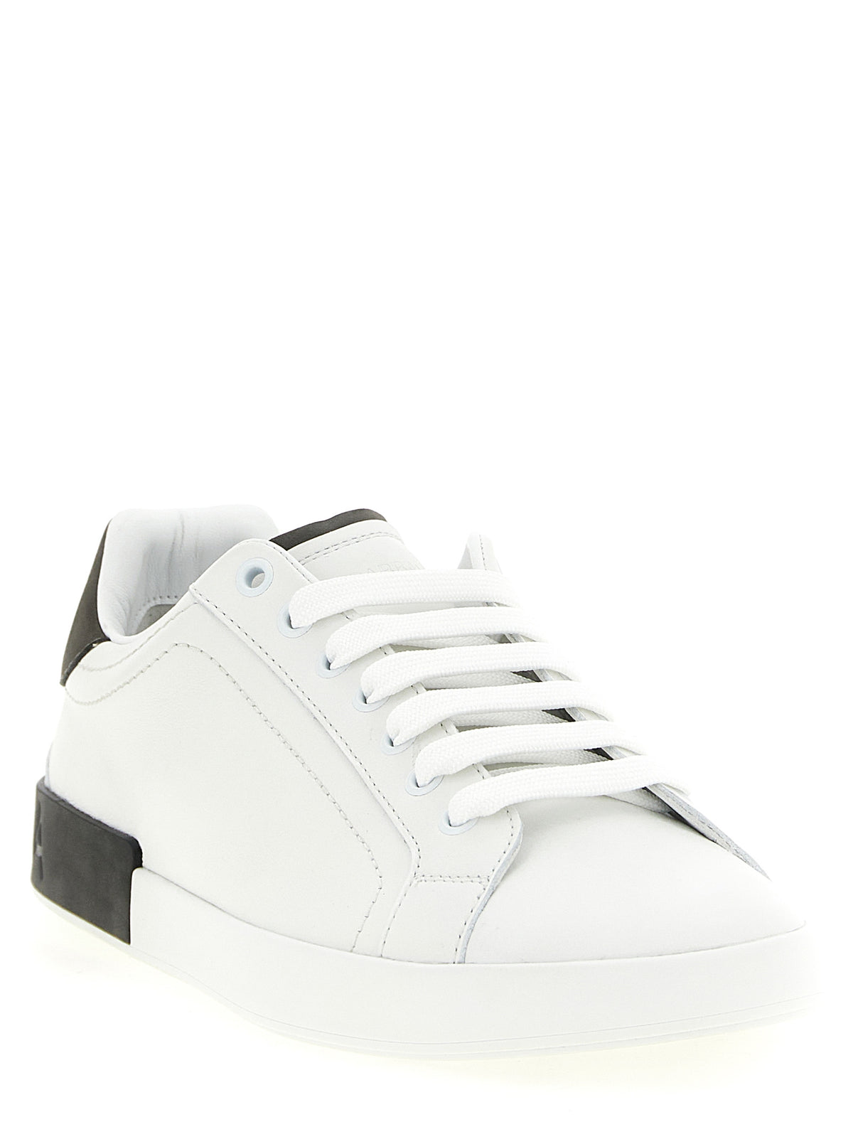 White Calfskin Low Top Sneakers