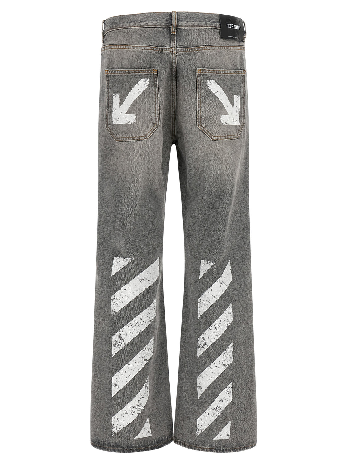 Gray Cotton Relaxed Fit Jeans