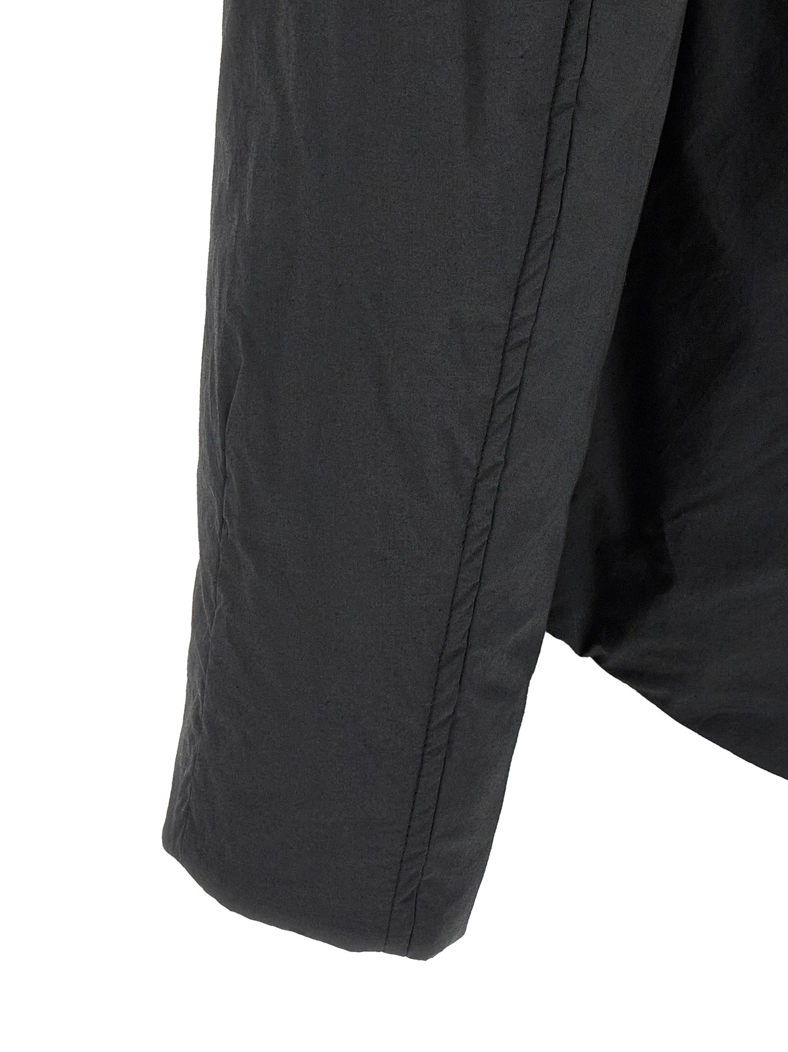 Black Cotton Full-Length Jacket