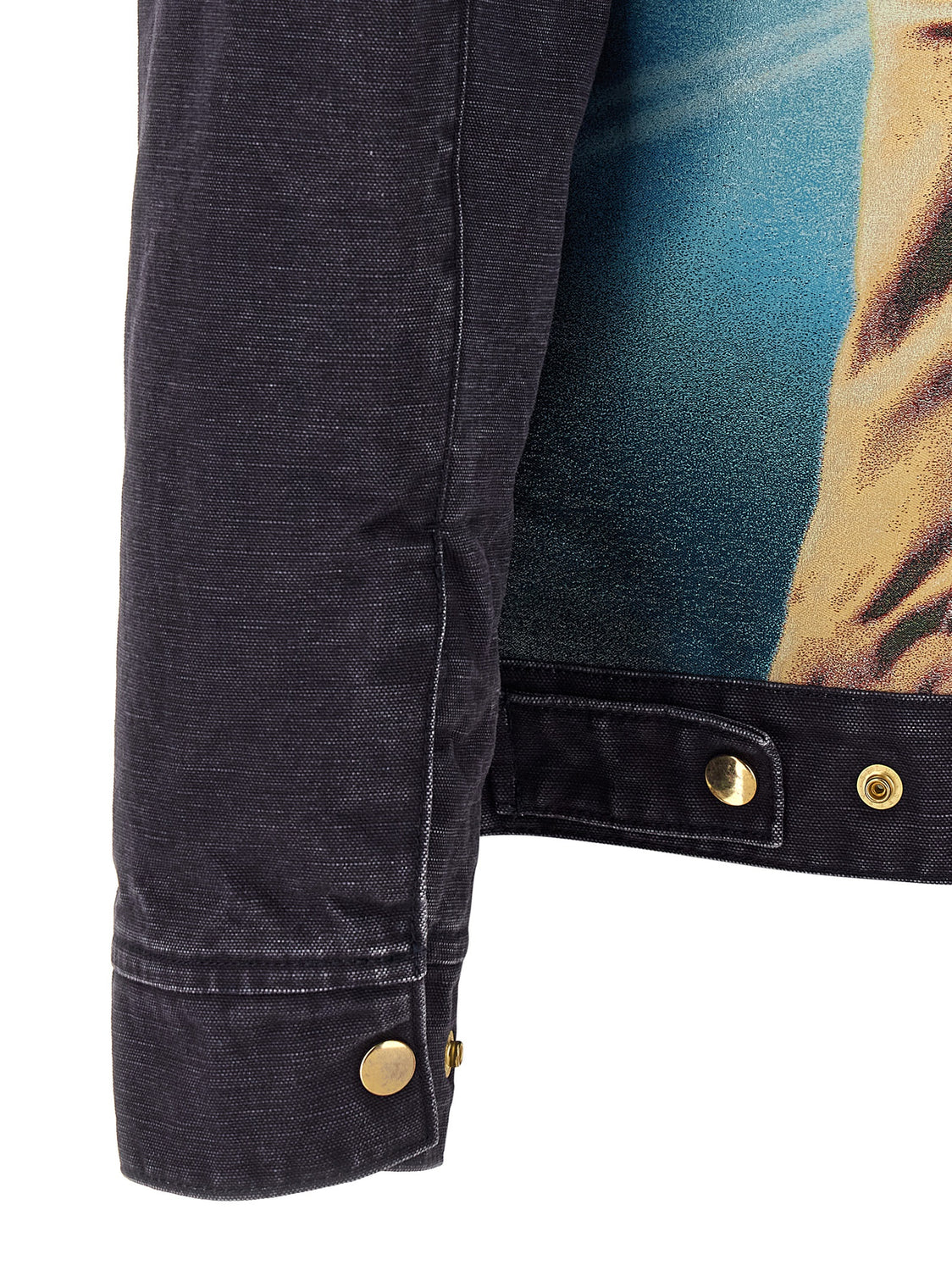 Blue Cotton Full-Length Jacket