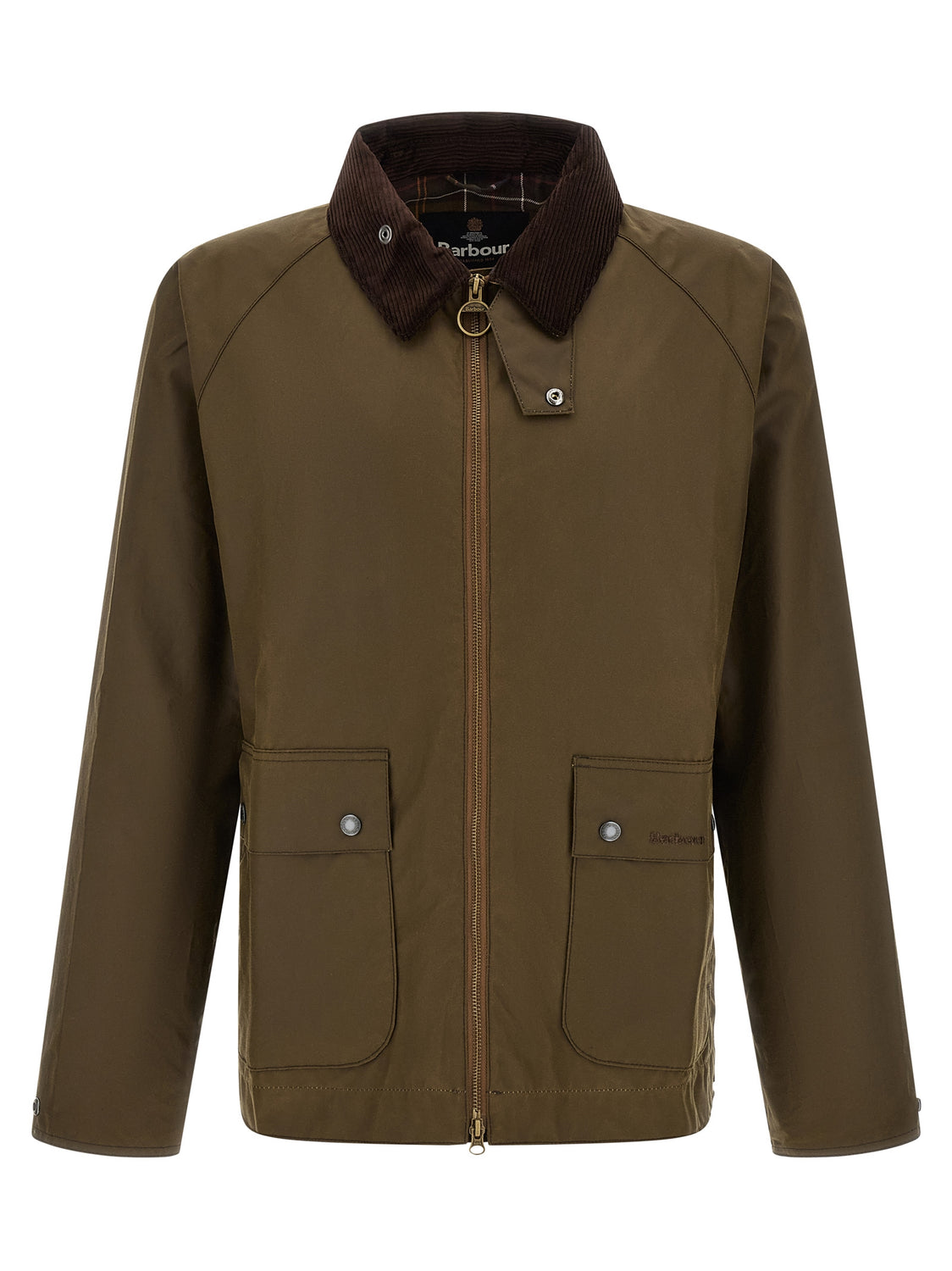 Brown Cotton Full-Length Jacket