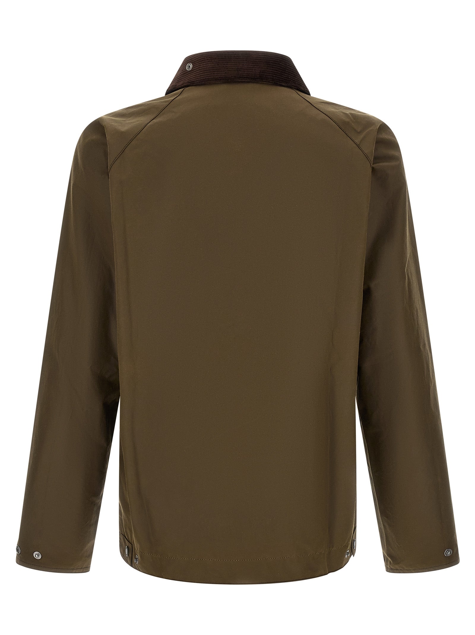 Brown Cotton Full-Length Jacket
