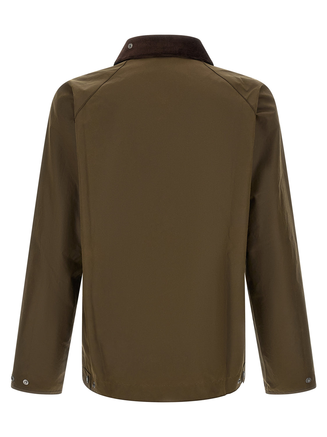 Brown Cotton Full-Length Jacket