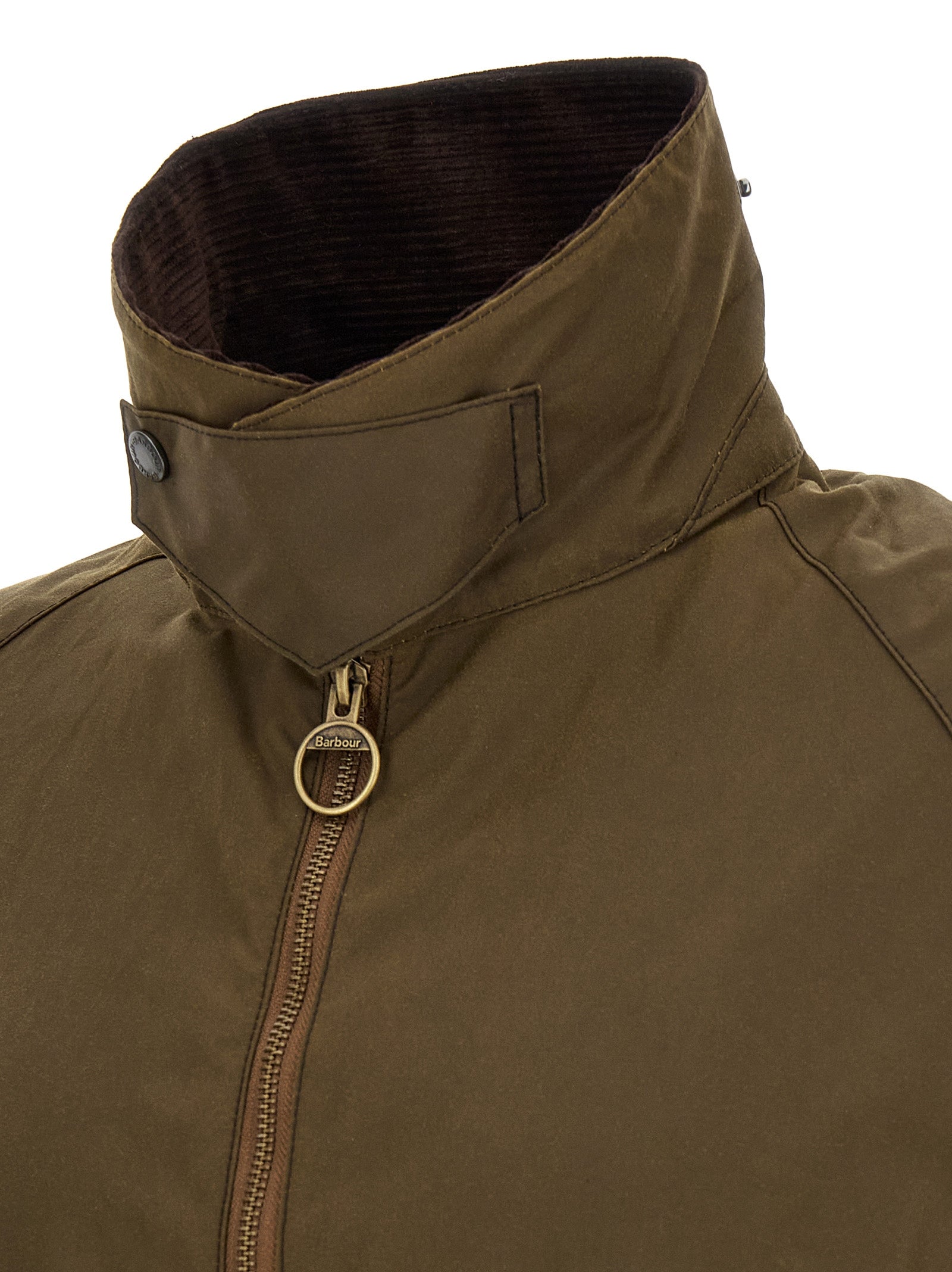 Brown Cotton Full-Length Jacket