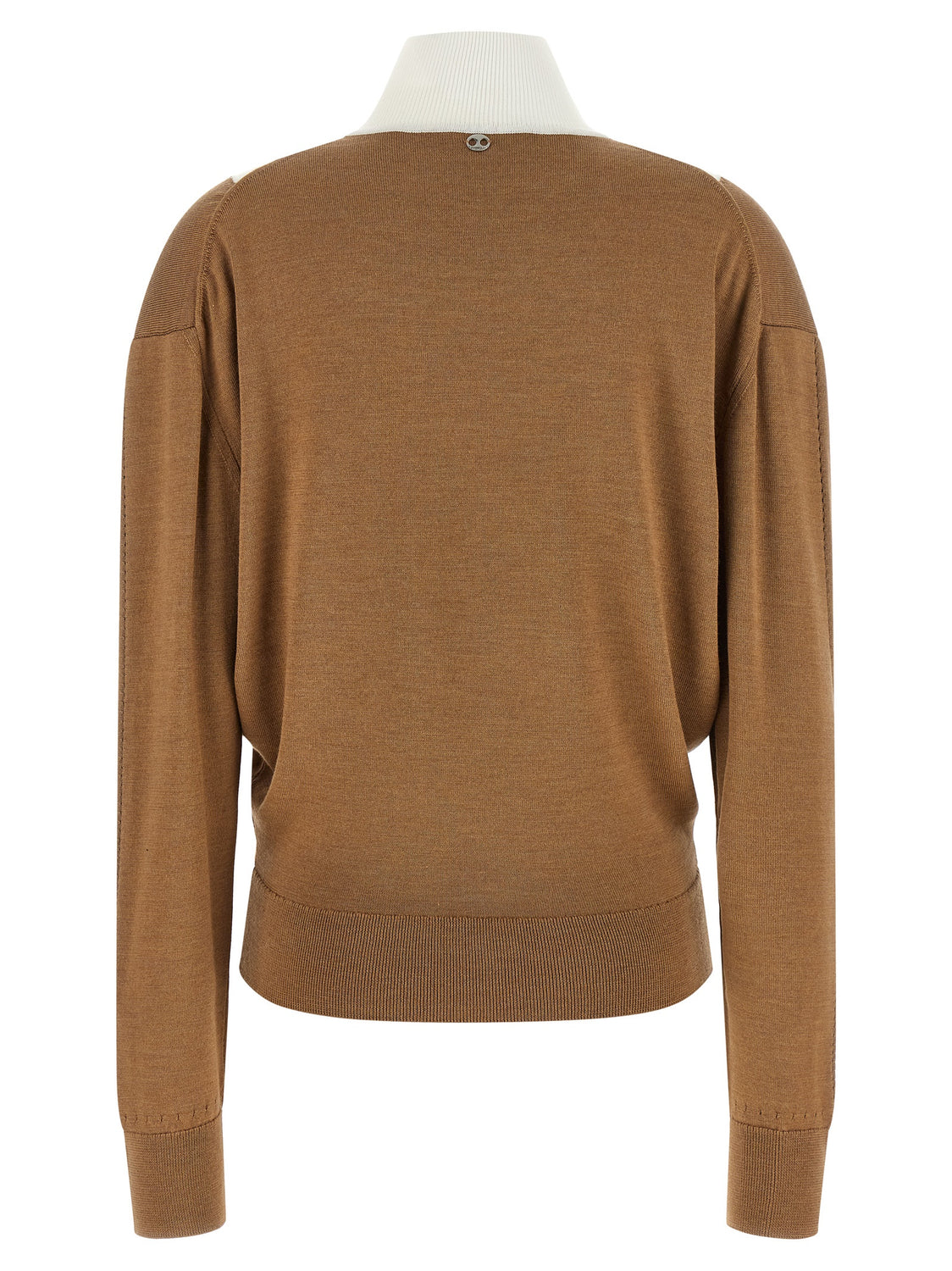 Beige Virgin Wool Cardigan